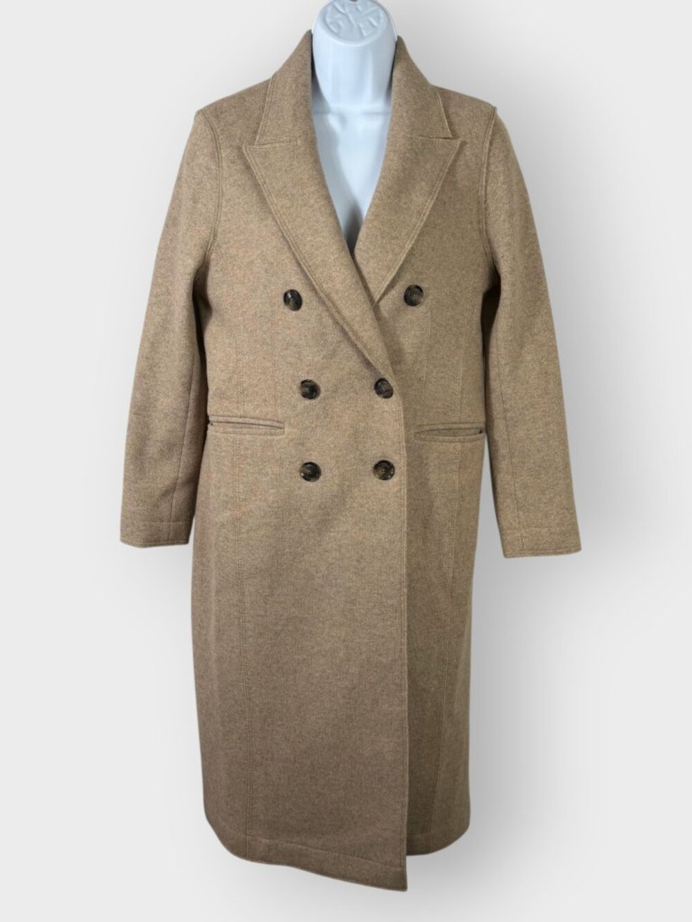 Banana Republic Womens Wool Melton Coat | SP | Minimalist Quiet Luxury